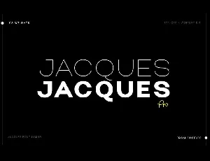 Jacques Pro font