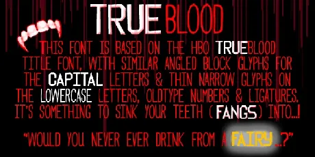 TRUEblood Free font