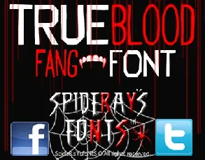 TRUEblood Free font