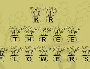 KR Three Flowers font