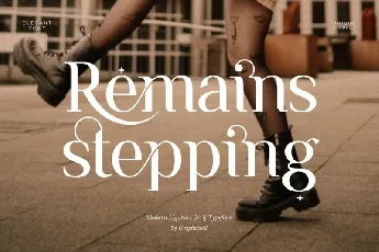 Remains Stepping font