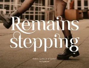 Remains Stepping font