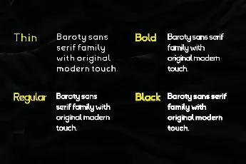 Baroty font