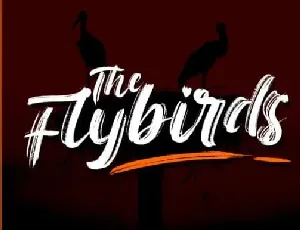 The Flybirds Brush font