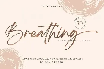 Breathing Brush font