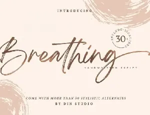 Breathing Brush font