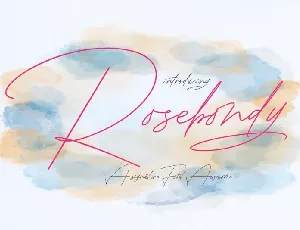 Rosebondy Script font