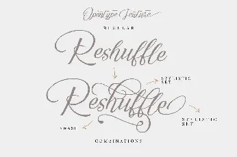 Reshuffle Script font