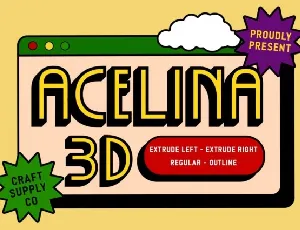Acelina 3D font