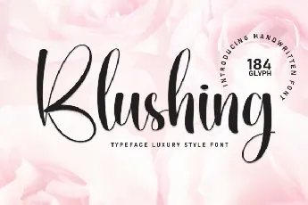 Blushing Script font