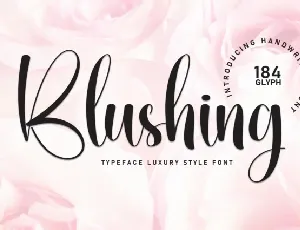 Blushing Script font