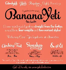 Banana Yeti Script Free font