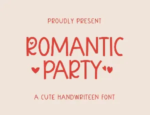 Romantic Party font