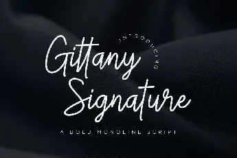 Gittany Signature font