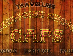 MEDICINE SHOW CAPS font