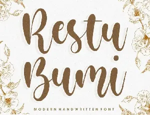 Restu Bumi Modern Handwritten font