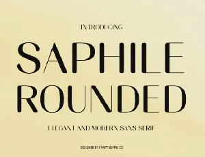 Saphile Rounded font
