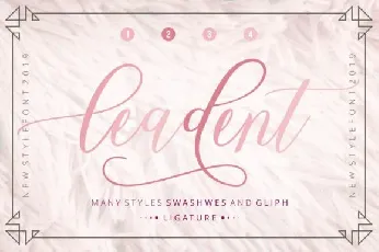 Leadent Calligraphy font