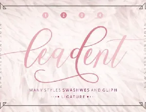 Leadent Calligraphy font