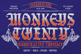 Monkeys Twenty font