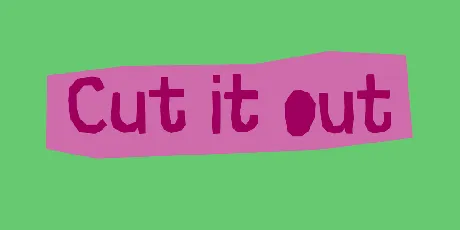 Cut it out DEMO font