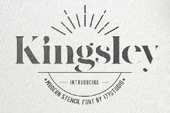 Kingsley – Modern Stencil font