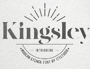 Kingsley – Modern Stencil font