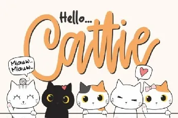 Cattie – Cute Script font