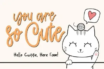 Cattie – Cute Script font