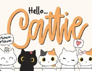 Cattie – Cute Script font