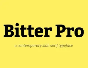 Bitter Pro Serif Family font