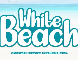 White Beach Display font