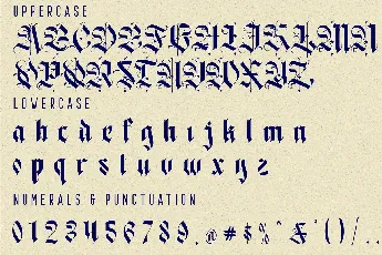 Traditional Preparation font