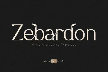 Zebardon font