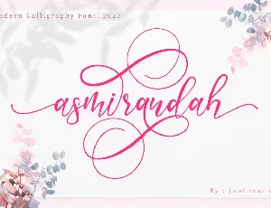 Asmirandah Calligraphy font