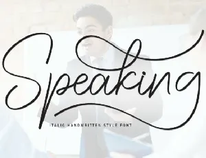 Speaking Script font