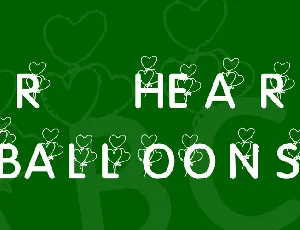 KR Heart Balloons font