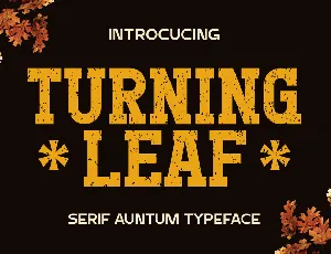 TURNING LEAVES font