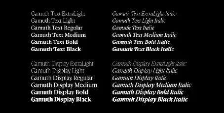 Gamuth Family font