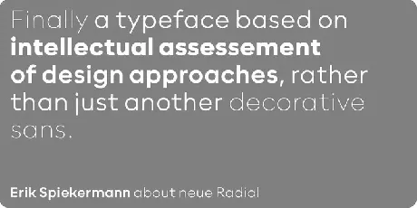 Neue Radial Family font