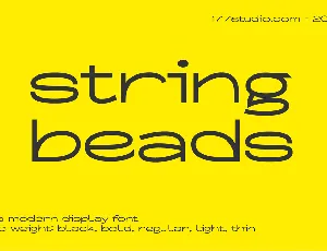 String Beads font