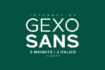 Gexo Sans font