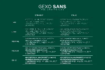 Gexo Sans font