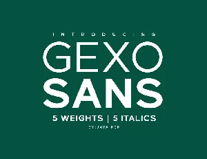Gexo Sans font