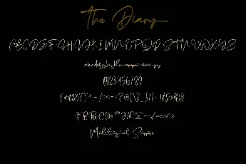 The Diary Personal Use Only font