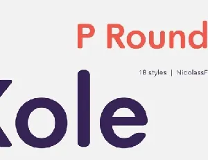 Kole P Rounded font