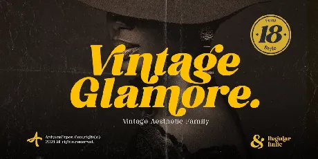 Vintage Glamore font