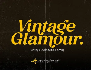 Vintage Glamore font