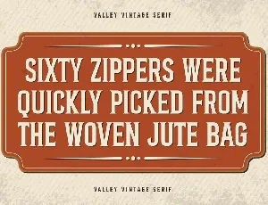 Valley Personal Use font