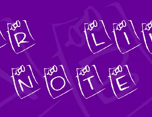 KR Lil Note font